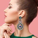 Ayala Bar Moss Rock Half Moon Earrings