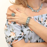 Michal Golan Aquamarine Circle Ring Michal Golan Aquamarine Circle Ring