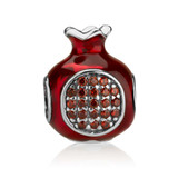 Jewish Pomegranate Charm in 925 Sterling Silver