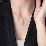 Silver Chai Emblazoned Pendant in a form of Star of David