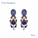 Ayala Bar City Sparkle Purple Punch Earrings