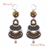 Ayala Bar Royalty Golden Crown Earrings