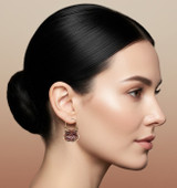 Ayala Bar Plum Wine Romantic Loom Earrings