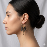 Midnight Lava About to Erupt Hoop Earrings