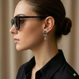 Ayala Bar Prism Scarab and Seed Earrings