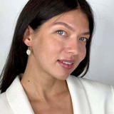 Michal Golan Luster & Light Pearl Oval Earrings II