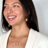 Michal Golan Luster & Light Pearl Branches Circle Necklace