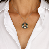 Michal Golan Moss Garden Riverstone Open Circle Necklace