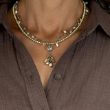 Michal Golan Moss Garden Riverstone Dangling Charm Necklace