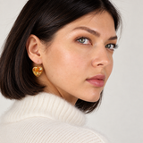 Michal Golan Peach Tree Pearl Heart Earrings