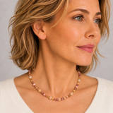Michal Golan Peach Tree Pearl Light Beaded Necklace