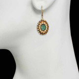 Michal Golan Byzantine Sea Green Crystal Oval Earrings