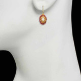 Michal Golan Byzantine Pearl & Rose Oval Earrings