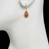 Michal Golan Byzantine Garnet Drop Earrings