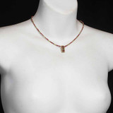 Michal Golan Byzantine Garnet Beaded Bar Necklace