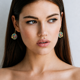 Michal Golan Teal Small Circle Earrings