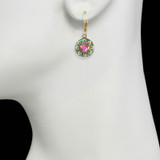 Michal Golan Teal Star Circle Earrings