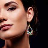 Michal Golan Teal Hoop Earrings
