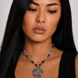 Michal Golan Teal Circle Necklace