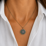 Michal Golan Teal Circle Necklace II