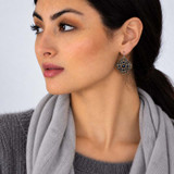 Michal Golan Metallika Hematite Diamond Wire Earrings