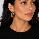 Michal Golan Midnight Garden Rectangle Earrings