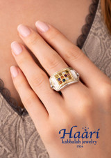Haari Kabbalah Jewelry Twelve Tribes Ephod Stones Ring