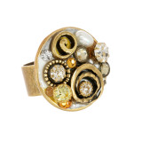 Orange Michal Golan Jewelry Big Round Ring