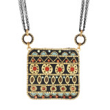 Teal Big Square necklace from Michal Golan Jewelry