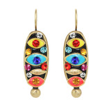 Michal Golan Jewelry Oval Multi-eye Wireback Multicolor Earrings