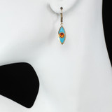 Teal Michal Golan Jewelry Teardrop Leverback Earrings - second image