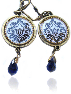 IRIS EARRING BLUE