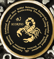 Black Inspirational Jewelry Scorpio Zodiac Wheel Necklace