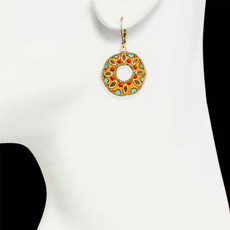 Gold Southwest style earrings by Michal Golan Jewelry - second image