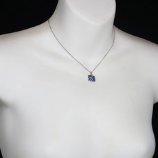 Michal Golan Cerulean Be there or be Square Necklace