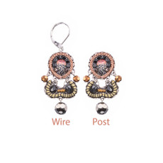 Ayala Bar Slide Away Black Eyes Earrings