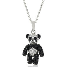 Andrew Hamilton Crawford Jewelry Panda Bear Black Necklace