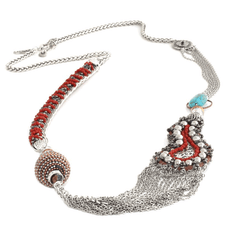 Anat Collection Necklace - Red Coral Beads