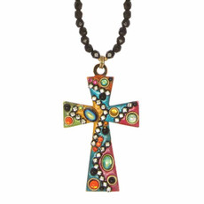Small Sky Crystals Cross Necklace
