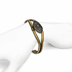 Michal Golan Jewelry Medium Evil Eye Cuff White Bracelet