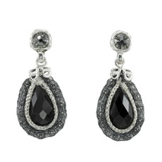 Anat Jewelry Black Joy Nouveau Glam Black Earrings