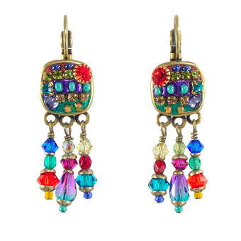 Michal Golan Small multicolor square earring