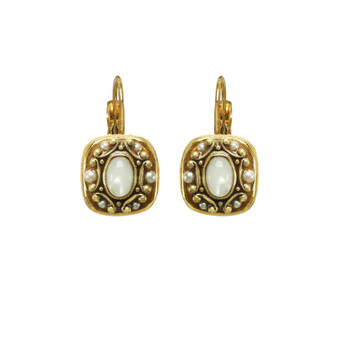 White Elegante earrings by Michal Golan Jewelry White Elegante earrings by Michal Golan Jewelry