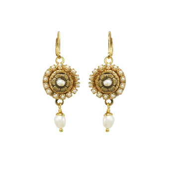 White Michal Golan Elegante Earrings