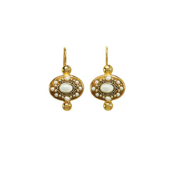 Michal Golan Jewelry Elegante White Earrings