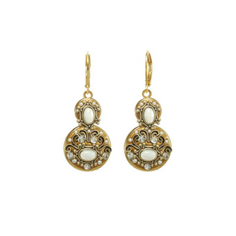 White Michal Golan Jewelry Elegante Style Earrings