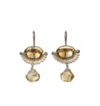 Golden Eye Earrings by Nava Zahavi - New Arrival