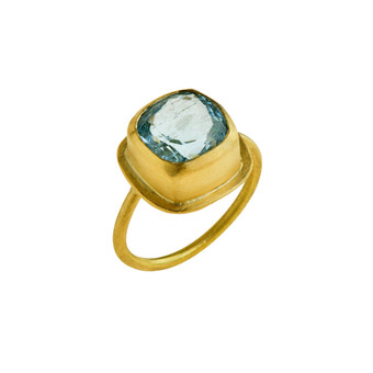 Skylight Blue Topaz Ring by Nava Zahavi - New Arrival