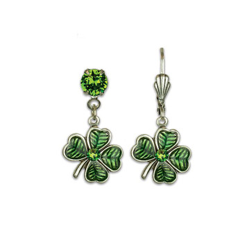 Anne Koplik Four Leaf Clover Shamrock Earrings