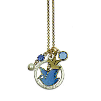 Anne Koplik Blue Bird Necklaces